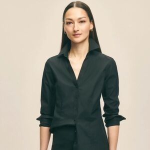 Brooks Brother's, Fitted Non-Iron All Cotton Dress Shirt in Black